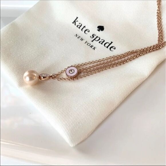 NWT Kate Spade rosegold necklace - Picture 1 of 6